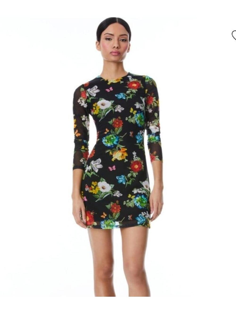Alice + Olivia Delora Long Sleeve Mini Dress (4)